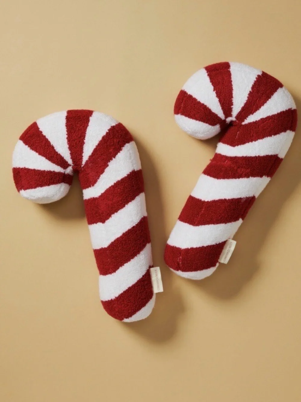 Marshalls Red and White Candy Cane Plush Pillow Pair